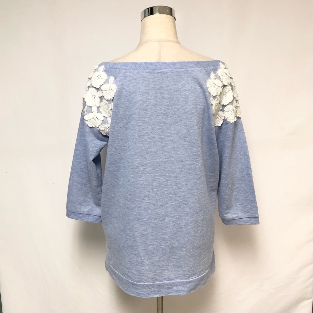 Alexia Admor Lace Detail Sweatshirt Sz S - Picture 7 of 9